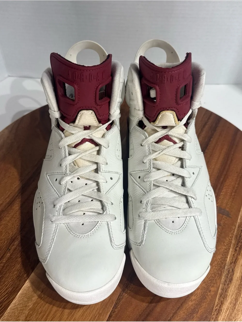 Jordan Men’s Athletic Shoes - Cream and Maroon
